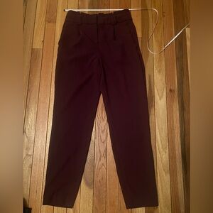 Express Burgundy Ankle Pants
